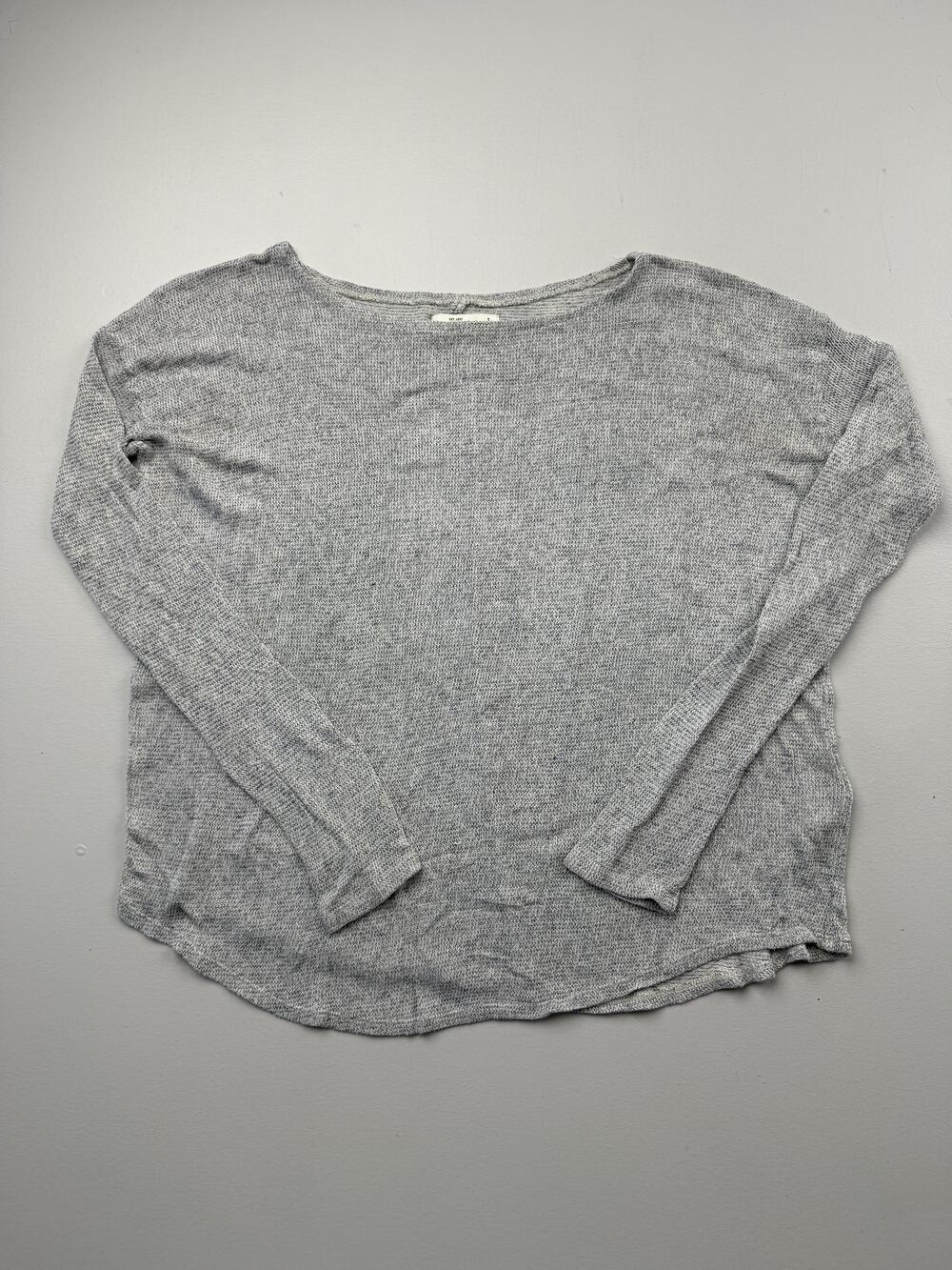 Abercrombie & Fitch Sweater Womens Small Gray Scoop Neck Knit Pullover Top